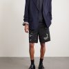 Studio Gym Straight-Leg Paint-Splattered Mesh Shorts - OU Studio Gym Straight-Leg Paint-Splattered Mesh Shorts - OU