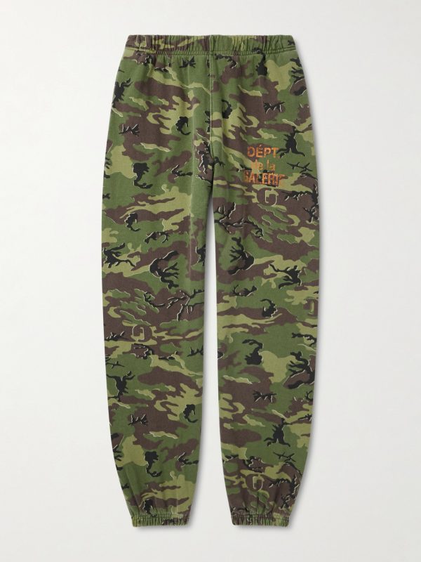 Tapered Camouflage and Logo-Print Cotton-Jersey Sweatpants Tapered Camouflage and Logo-Print Cotton-Jersey Sweatpants