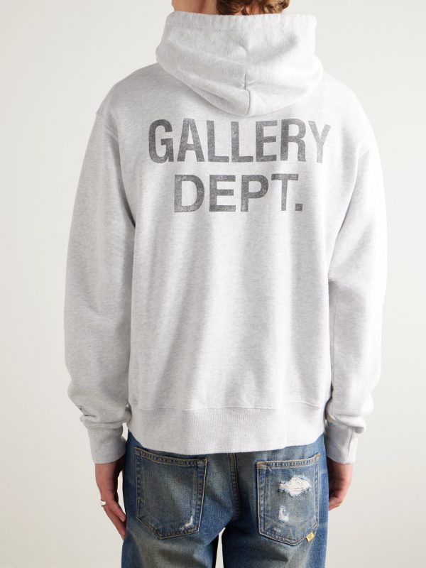 Logo-Print Paint-Splattered Cotton-Jersey Hoodie - BK