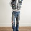 Logo-Print Paint-Splattered Cotton-Jersey Hoodie - OU