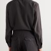 Slim-Fit Silk Shirt - BK Slim-Fit Silk Shirt - BK