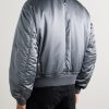 Silk-Satin Padded Bomber Jacket - BK