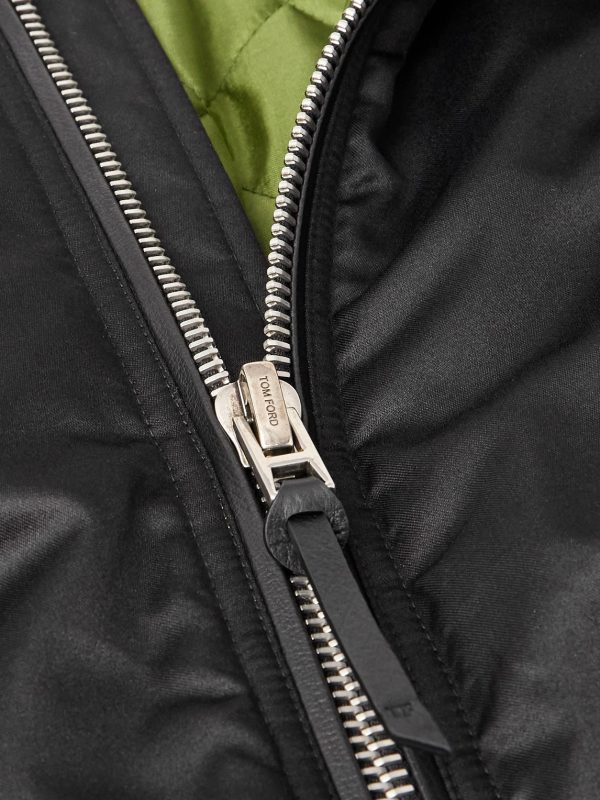 Silk-Satin Padded Bomber Jacket - CU Silk-Satin Padded Bomber Jacket - CU