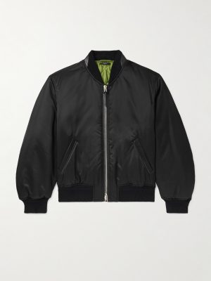 Silk-Satin Padded Bomber Jacket Silk-Satin Padded Bomber Jacket