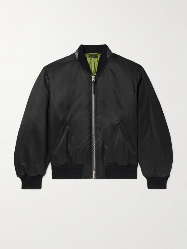Silk-Satin Padded Bomber Jacket Silk-Satin Padded Bomber Jacket
