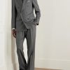 Double-Breasted Birdseye Wool Suit Jacket - OU