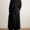 Oversized Shawl-Collar Belted Wool and Silk-Blend Felt Coat - BK Oversized Shawl-Collar Belted Wool and Silk-Blend Felt Coat - BK