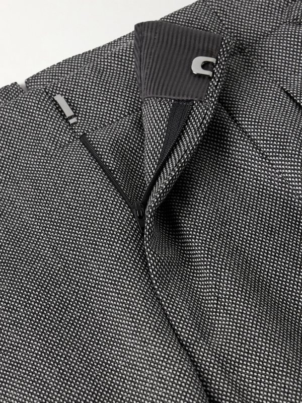 Straight-Leg Pleated Birdseye Wool Suit Trousers - E1