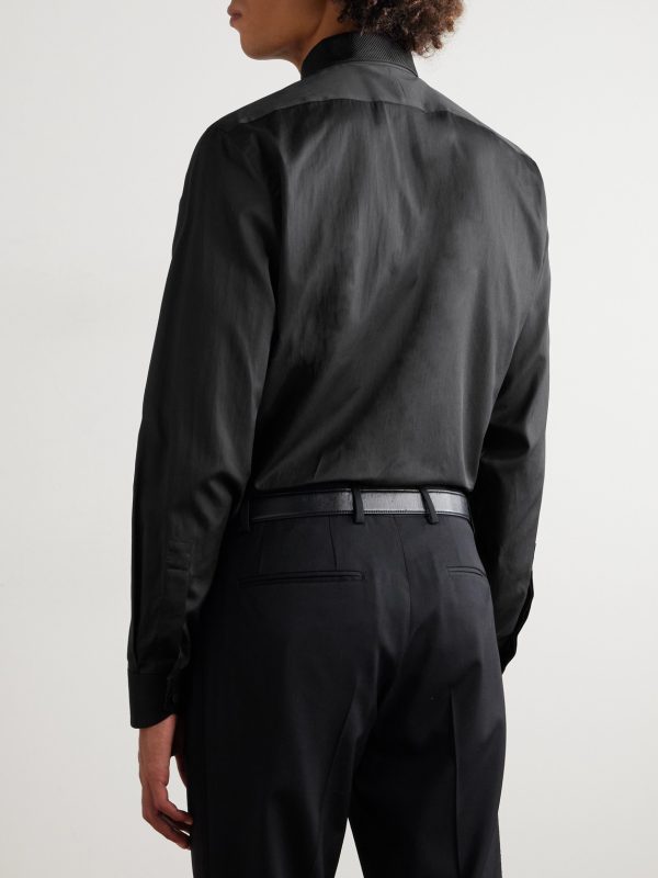 Serge Cotton and Silk-Blend Shirt - BK