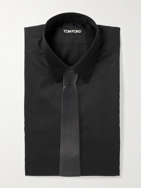 Serge Cotton and Silk-Blend Shirt - E1