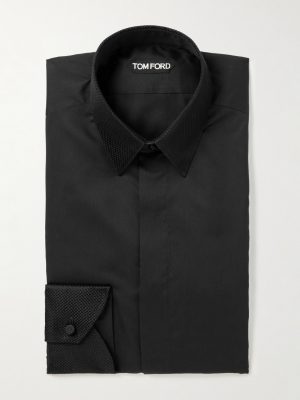 Serge Cotton and Silk-Blend Shirt