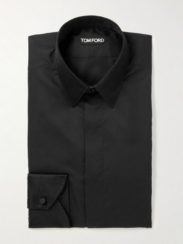 Serge Cotton and Silk-Blend Shirt
