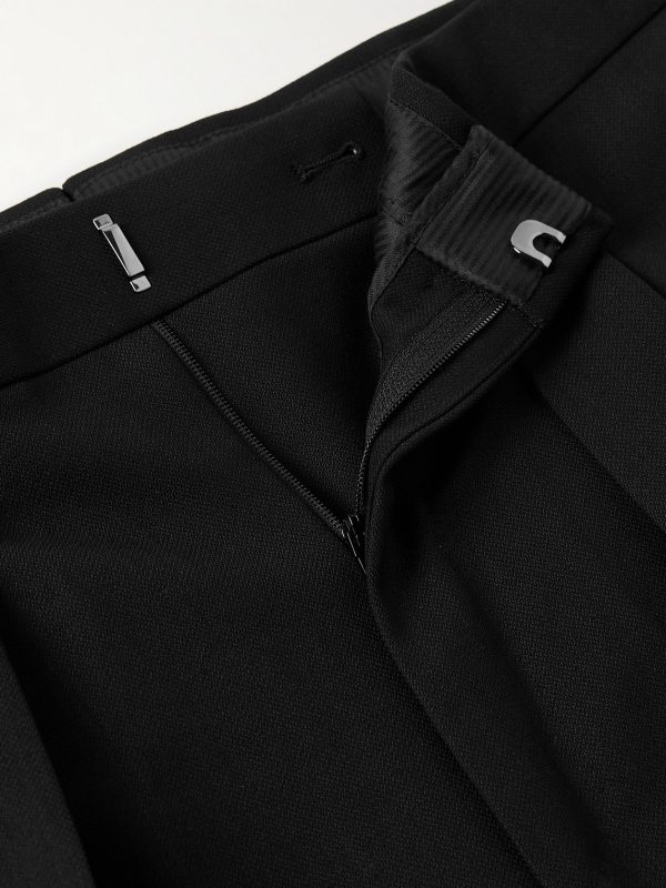 Straight-Leg Pleated Wool-Crepe Suit Trousers - E1 Straight-Leg Pleated Wool-Crepe Suit Trousers - E1