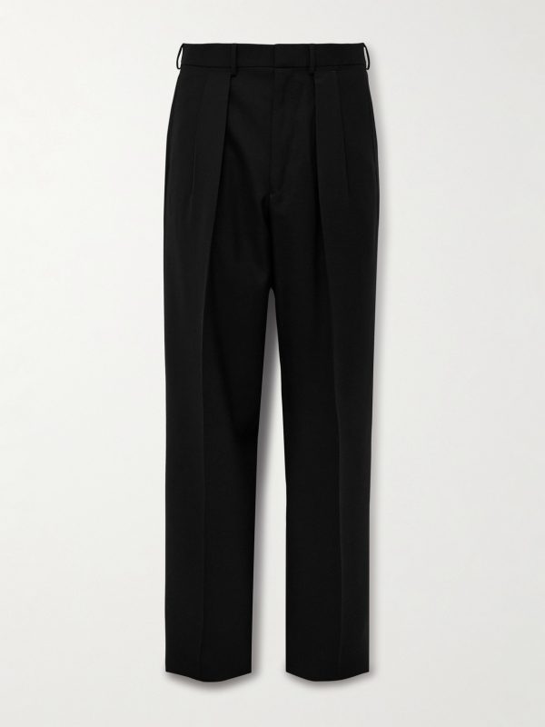 Straight-Leg Pleated Wool-Crepe Suit Trousers Straight-Leg Pleated Wool-Crepe Suit Trousers