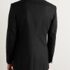 Slim-Fit Double-Breasted Wool-Crepe Suit Jacket - BK Slim-Fit Double-Breasted Wool-Crepe Suit Jacket - BK