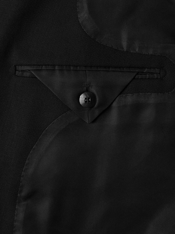 Slim-Fit Double-Breasted Wool-Crepe Suit Jacket - E1 Slim-Fit Double-Breasted Wool-Crepe Suit Jacket - E1