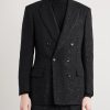 Double-Breasted Sequined Wool-Blend Suit Jacket - FR Double-Breasted Sequined Wool-Blend Suit Jacket - FR