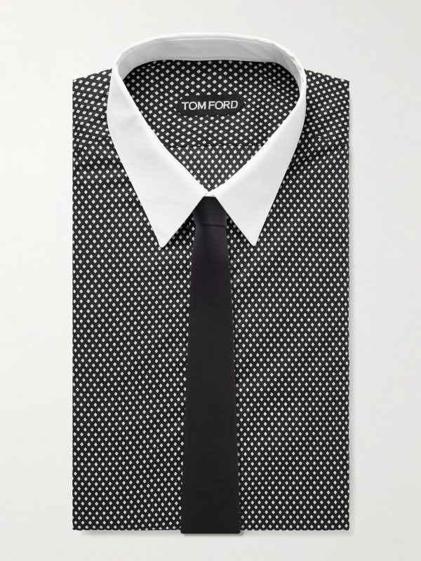 Slim-Fit Printed Cotton Shirt - E1