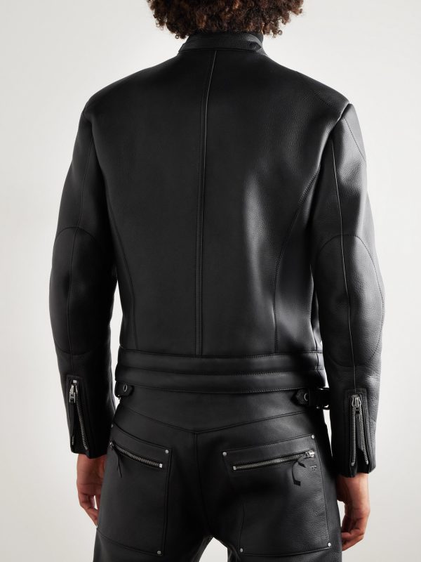 Slim-Fit Full-Grain Leather Jacket - BK Slim-Fit Full-Grain Leather Jacket - BK