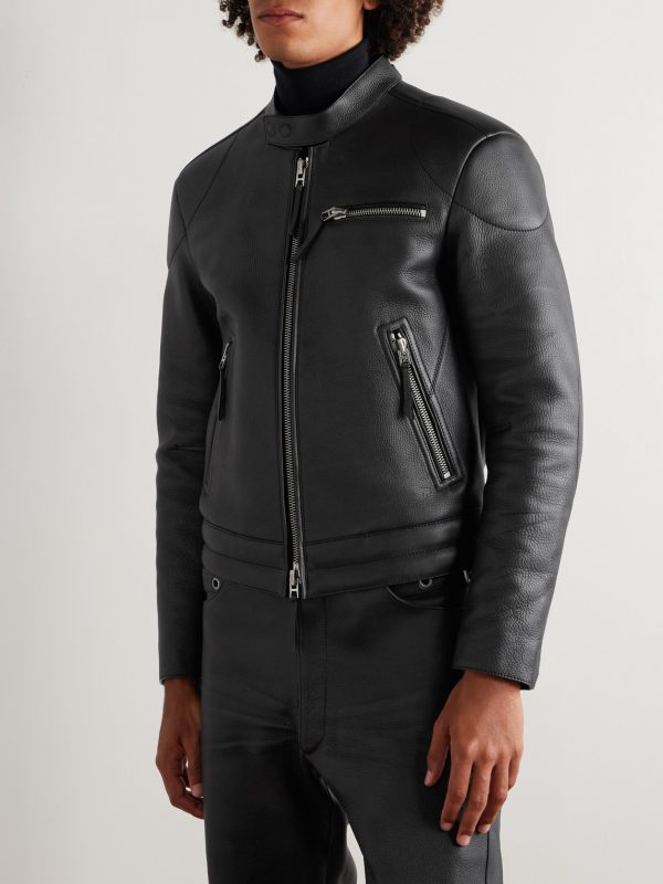 Slim-Fit Full-Grain Leather Jacket - FR Slim-Fit Full-Grain Leather Jacket - FR