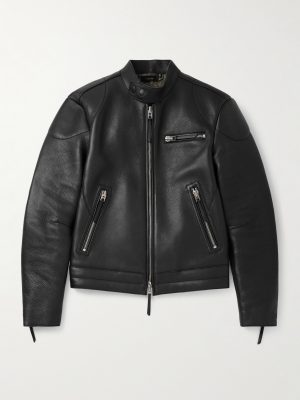 Slim-Fit Full-Grain Leather Jacket