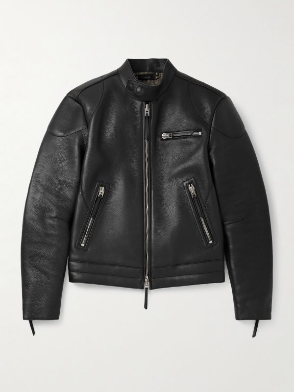 Slim-Fit Full-Grain Leather Jacket Slim-Fit Full-Grain Leather Jacket