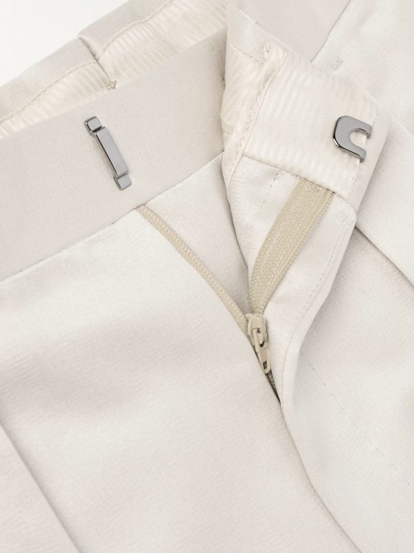 Wide-Leg Pleated Cotton and Silk-Blend Satin Tuxedo Trousers - E1