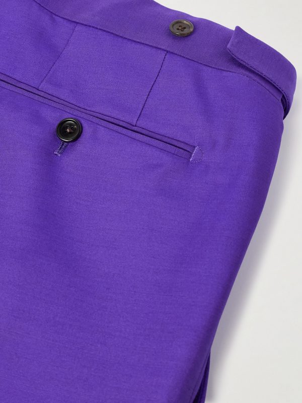 Slim-Fit Wool and Silk-Blend Suit Trousers - CU