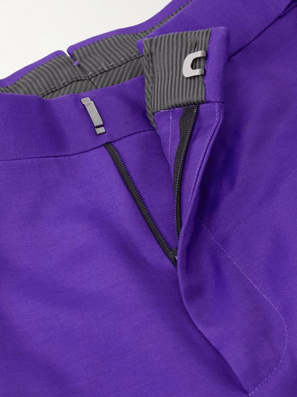 Slim-Fit Wool and Silk-Blend Suit Trousers - E1