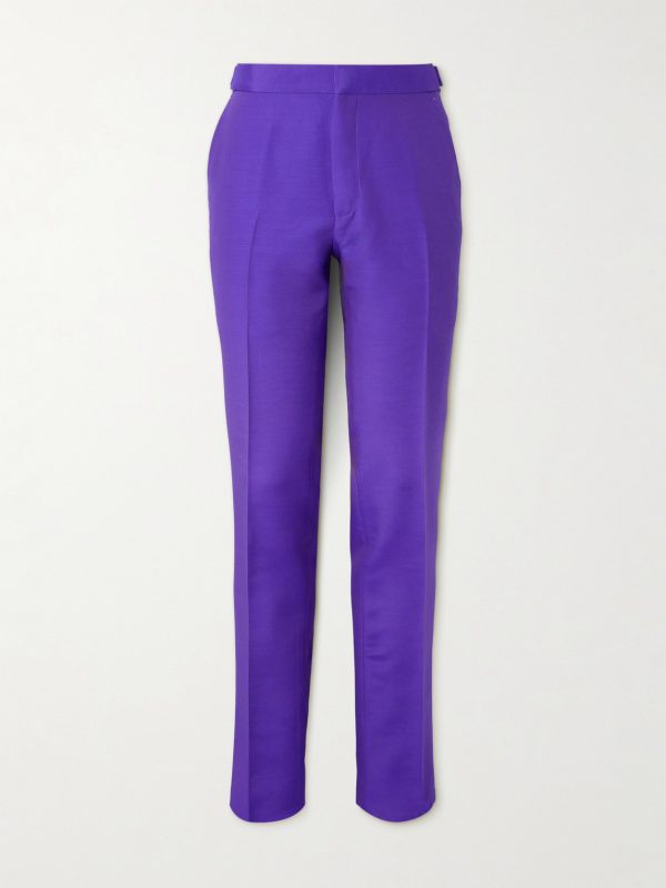 Slim-Fit Wool and Silk-Blend Suit Trousers