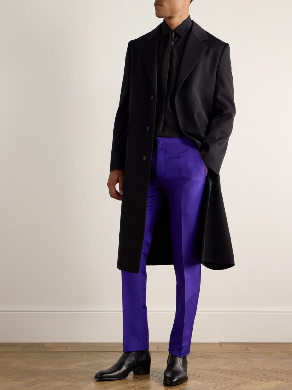 Slim-Fit Wool and Silk-Blend Suit Trousers - OU