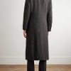 Double-Breasted Sequin-Embellished Wool-Blend Twill Coat - BK