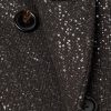 Double-Breasted Sequin-Embellished Wool-Blend Twill Coat - CU