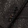 Double-Breasted Sequin-Embellished Wool-Blend Twill Coat - E1