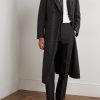 Double-Breasted Sequin-Embellished Wool-Blend Twill Coat - OU