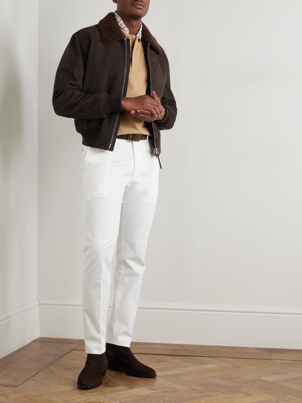 Shearling Bomber Jacket - OU Shearling Bomber Jacket - OU