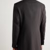 Hopsack Double-Breasted Wool Suit Jacket - BK Hopsack Double-Breasted Wool Suit Jacket - BK