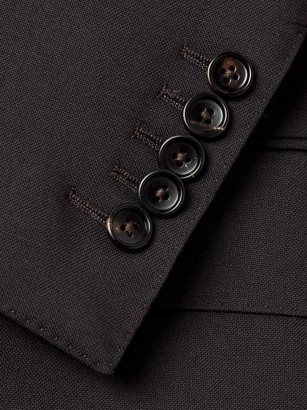 Hopsack Double-Breasted Wool Suit Jacket - CU Hopsack Double-Breasted Wool Suit Jacket - CU