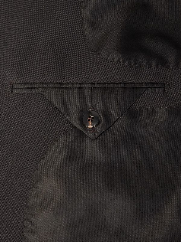 Hopsack Double-Breasted Wool Suit Jacket - E1 Hopsack Double-Breasted Wool Suit Jacket - E1