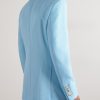 Double-Breasted Sequinned Wool-Blend Suit Jacket - BK