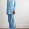 Double-Breasted Sequinned Wool-Blend Suit Jacket - OU