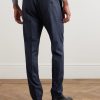 Tapered Wool-Blend Drawstring Suit Trousers - BK Tapered Wool-Blend Drawstring Suit Trousers - BK