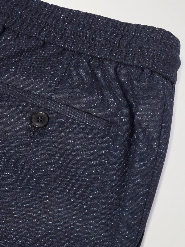 Tapered Wool-Blend Drawstring Suit Trousers - CU Tapered Wool-Blend Drawstring Suit Trousers - CU