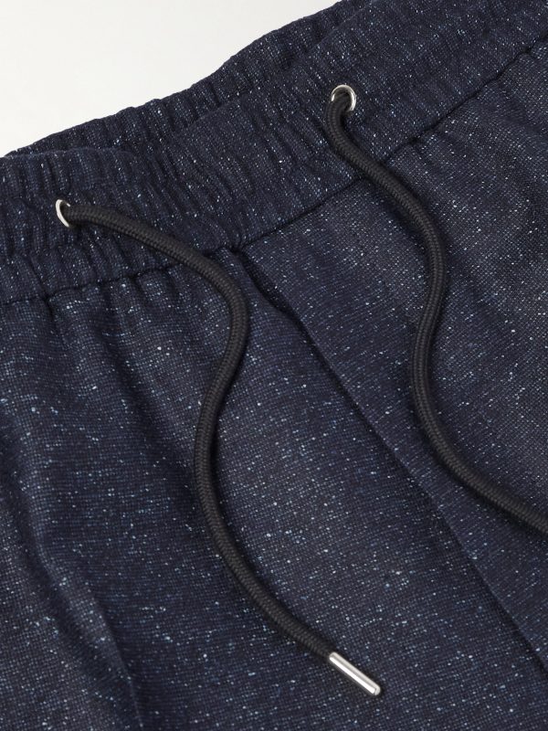 Tapered Wool-Blend Drawstring Suit Trousers - E1 Tapered Wool-Blend Drawstring Suit Trousers - E1