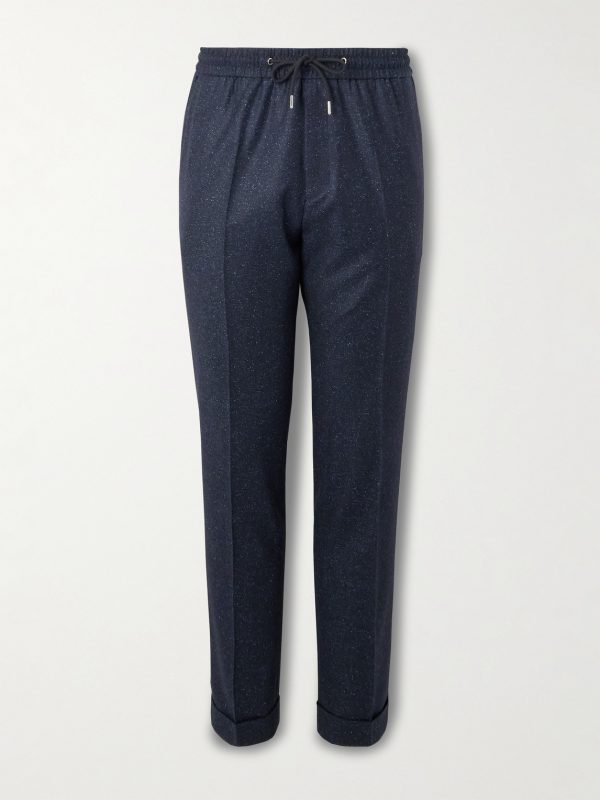 Tapered Wool-Blend Drawstring Suit Trousers Tapered Wool-Blend Drawstring Suit Trousers