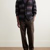 Striped Knitted Cardigan - OU Striped Knitted Cardigan - OU