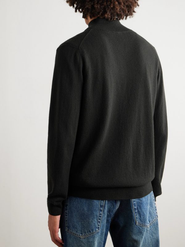 Cashmere Zip-Up Cardigan - BK