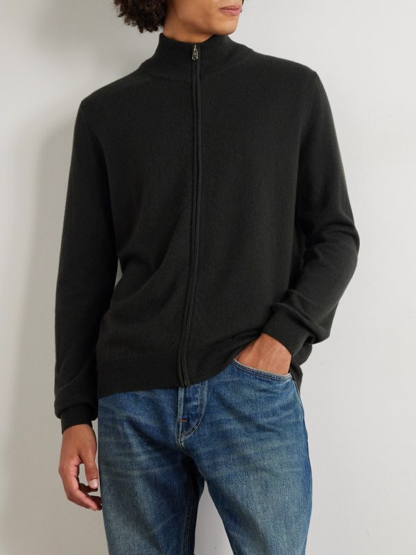 Cashmere Zip-Up Cardigan - FR