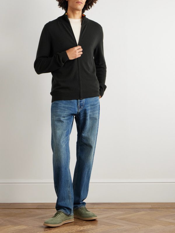 Cashmere Zip-Up Cardigan - OU