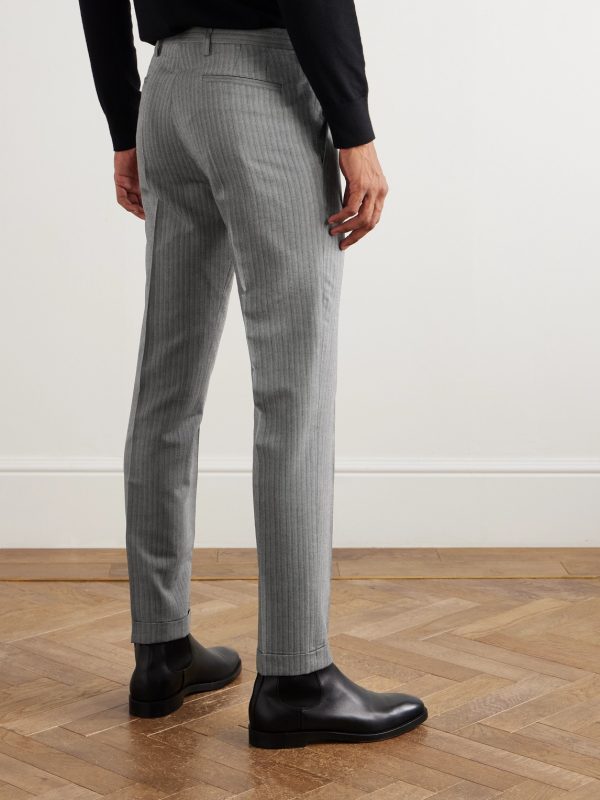 Straight-Leg Woven Suit Trousers - BK Straight-Leg Woven Suit Trousers - BK